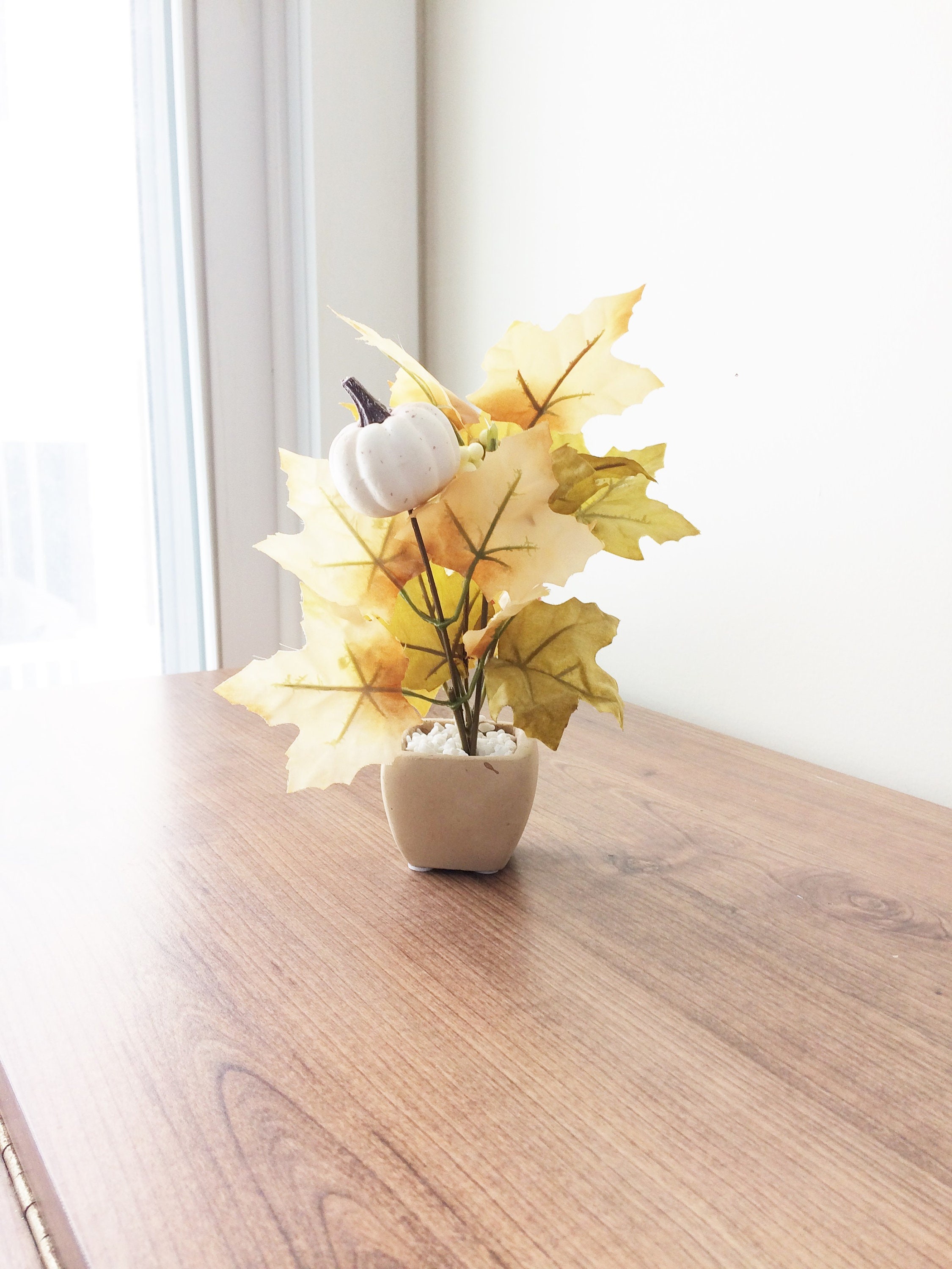 Mini Fall Centerpiece Fall Artificial Centerpiece Silk | Etsy