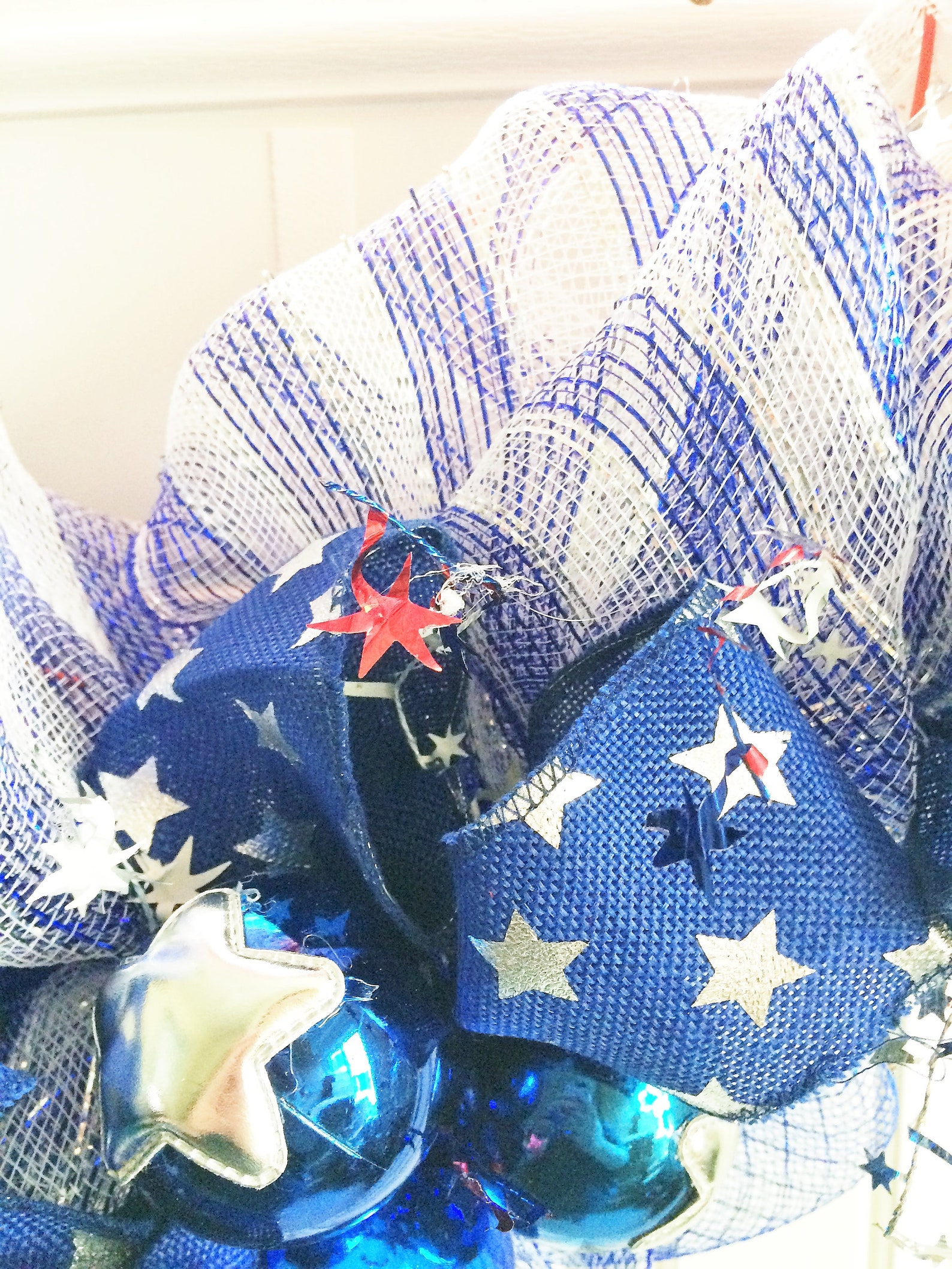 4th of July Wreath Star Wreath Front Door Wreath Door Etsy