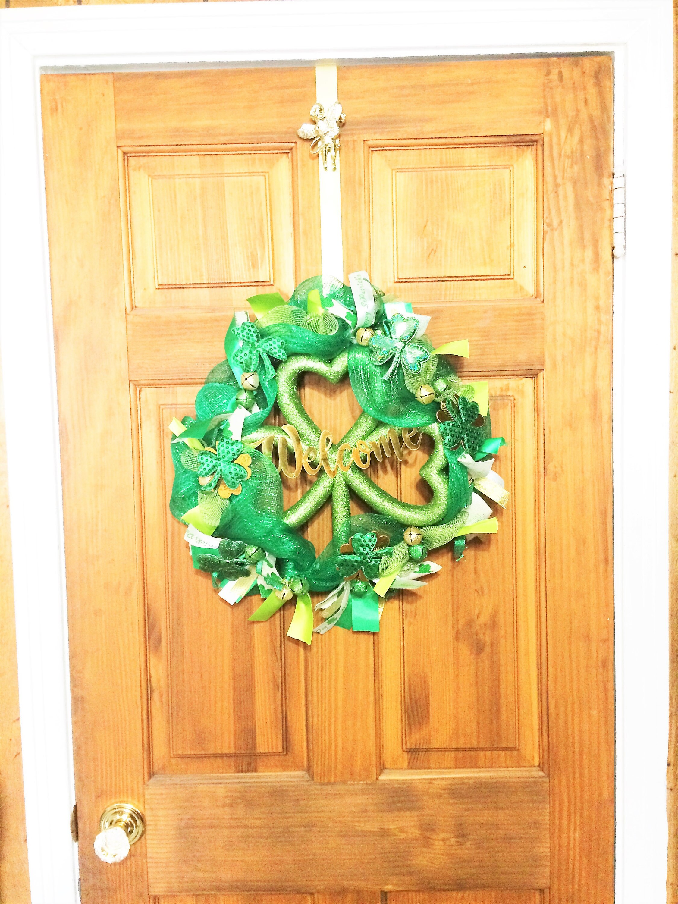 Irish Mesh Wreath, St. Patrick's Day Wreath, Irish Wreath, Deco Mesh Wreath, Front Door Wreath, St. Patricks Day Door Wreath, Irish Decor