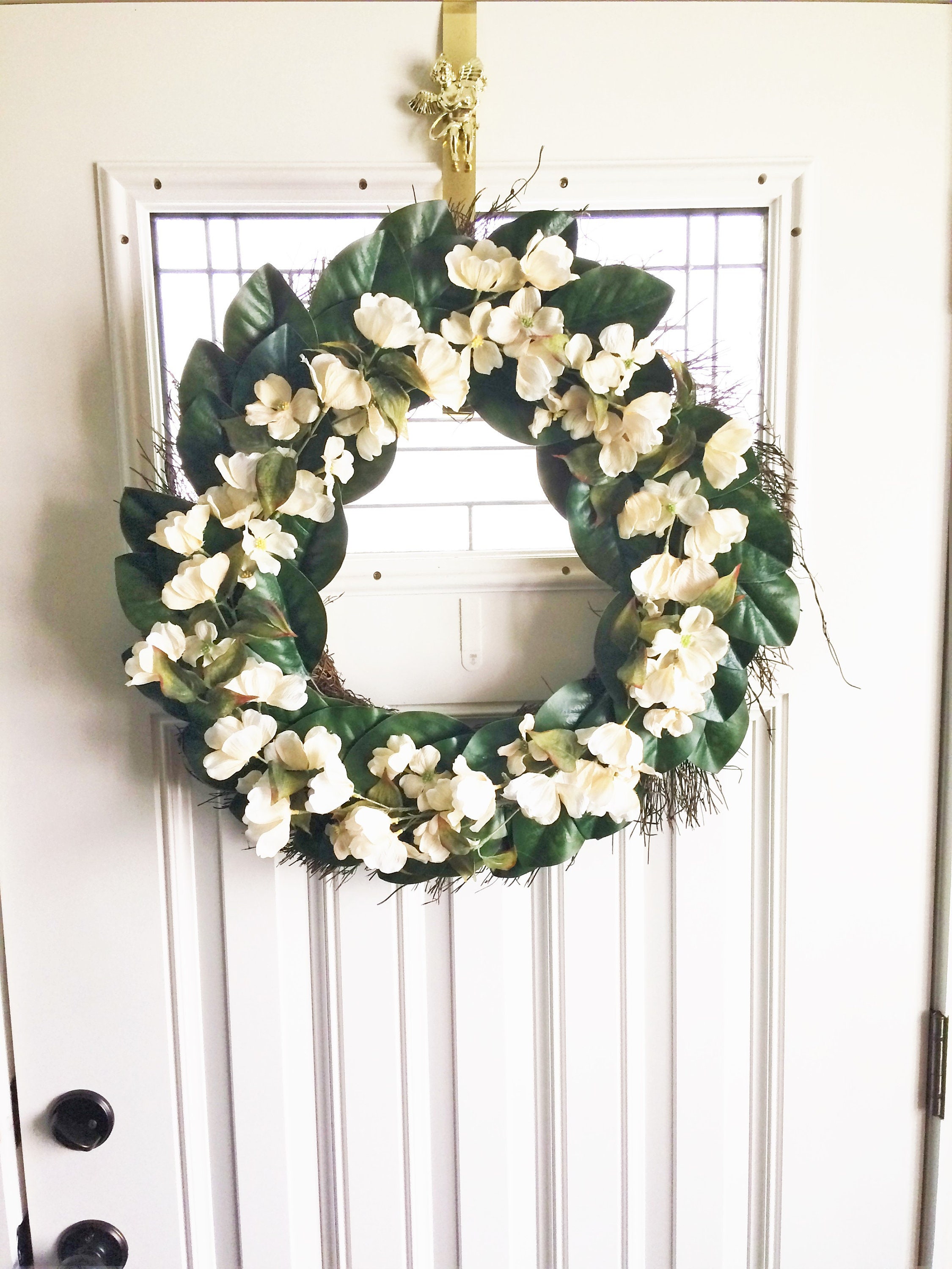 Dogwood Wreath Summer Door Wreath Front Door Wreath Summer Etsy