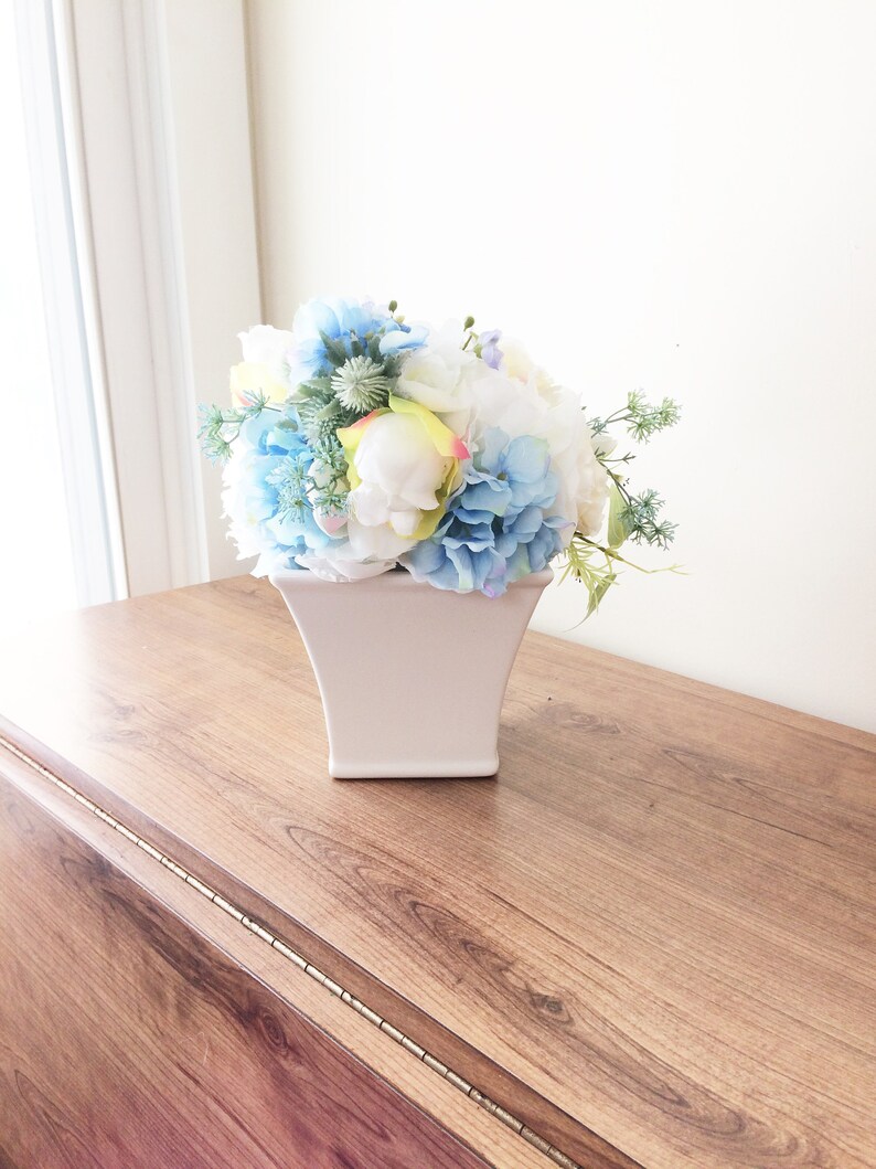 Hydrangea Flower Arrangement Artificial Flower Arrangement | Etsy