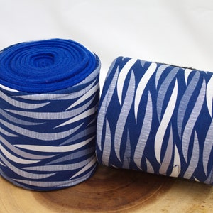 Royal Blue Polo Wraps With Pattern, Equine Leg Wraps, Horse Wraps for Leg Protection, Gift For Horse Owner, Horse Lover