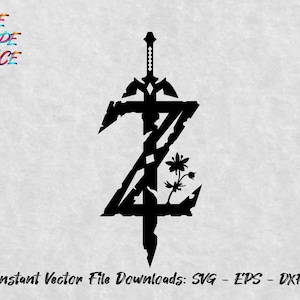 Zelda Breath Of The Wild Logo - Instant Vector Download - SVG EPS DXF Files - Digital Download - Editable
