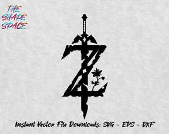 Zelda Breath Of The Wild Logo - Instant Vector Download - SVG EPS DXF Files - Digital Download - Editable