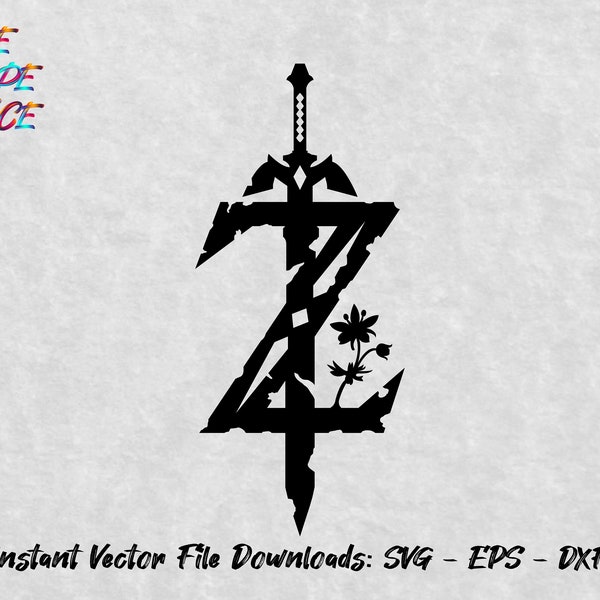 Zelda Breath Of The Wild Logo - Instant Vector Download - SVG EPS DXF Files - Digital Download - Editable