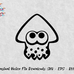 Splatoon 2 Tintenfisch Logo - Sofort Vektor Download - SVG EPS DXF Dateien - Digitaler Download - Editierbar
