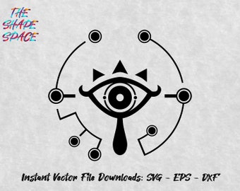 Zelda Sheikah Slate Logo - Instant Vector Download - SVG EPS DXF Files - Digital Download - Editable