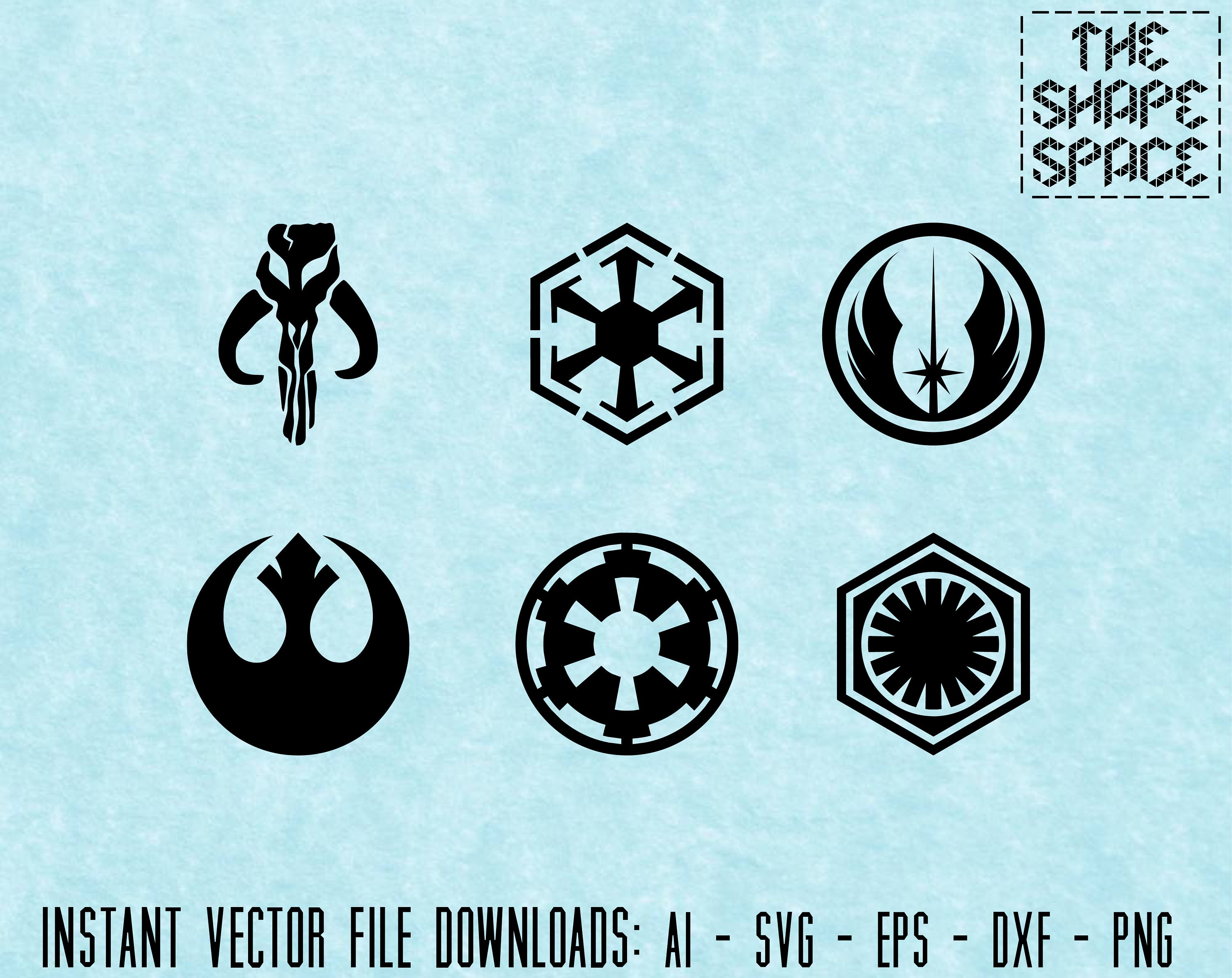 Star Wars Logo Pack Instant Vector Download Ai svg EPS DXF | Etsy