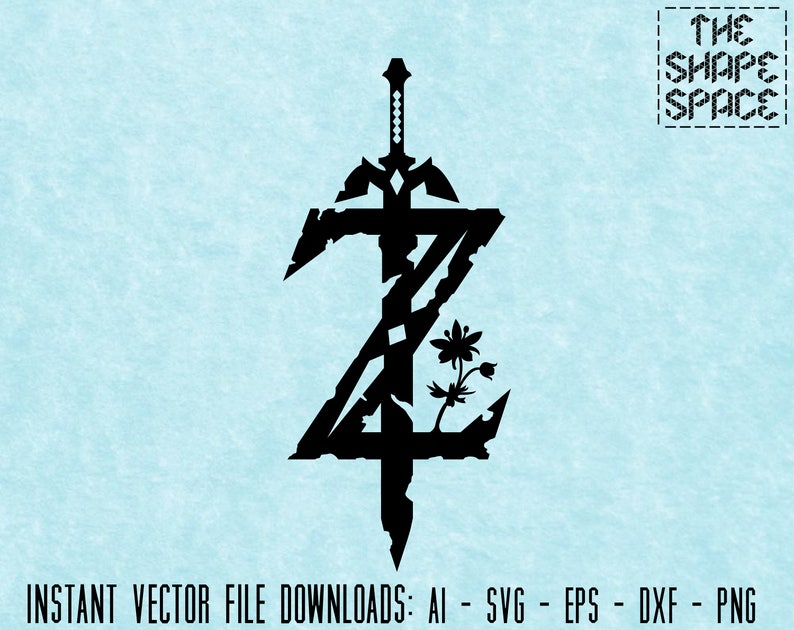 Download Zelda Breath Of The Wild Logo Instant Vector Download Ai | Etsy