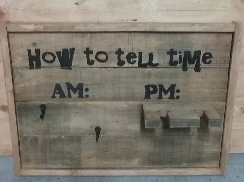 How to Tell Time AM PM Sign. Etsy