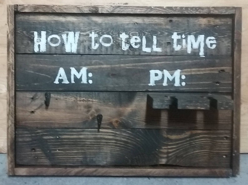 How to Tell Time AM PM Sign. Etsy