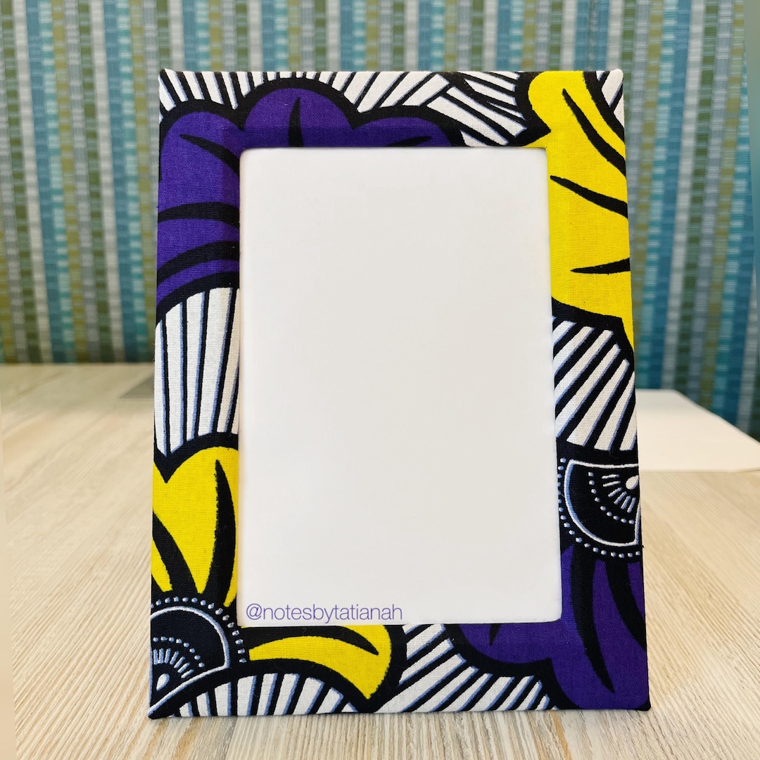 Handmade African Floral Photo Frame 4x6 | Ankara Fabric Afrocentric ...