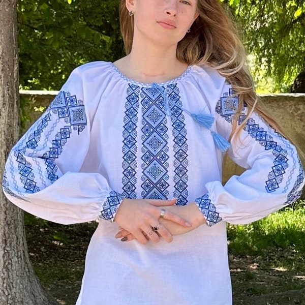 Ukrainische Bluse (Vyshyvanka/Bauernbluse/besticktes Hemd/Bluse/ukrainische Kleidung/Damenbekleidung)