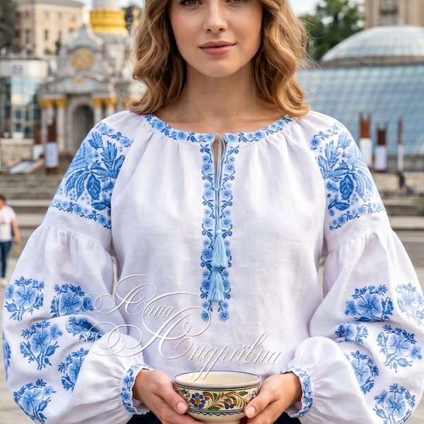 Ukrainische Stickerei/Stickerei/Ukrainische Bluse/Sommerbluse/Bluse/Ukrainische Kleidung/Damenblusen/Boho-Bluse/Maßanfertigung