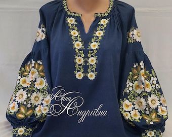 Blusa ucraniana vyshyvanka/Vyshyvanka/Blusa campesina/boho - Estilo/camisa bordada/blusa/ropa ucraniana/ropa de mujer