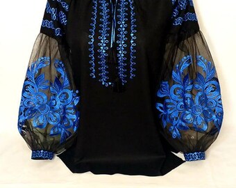Blusa ucraniana vyshyvanka/Vyshyvanka/Blusa campesina/Camisa bordada/Blusa/Ropa ucraniana/Ropa de mujer/Estilo étnico/