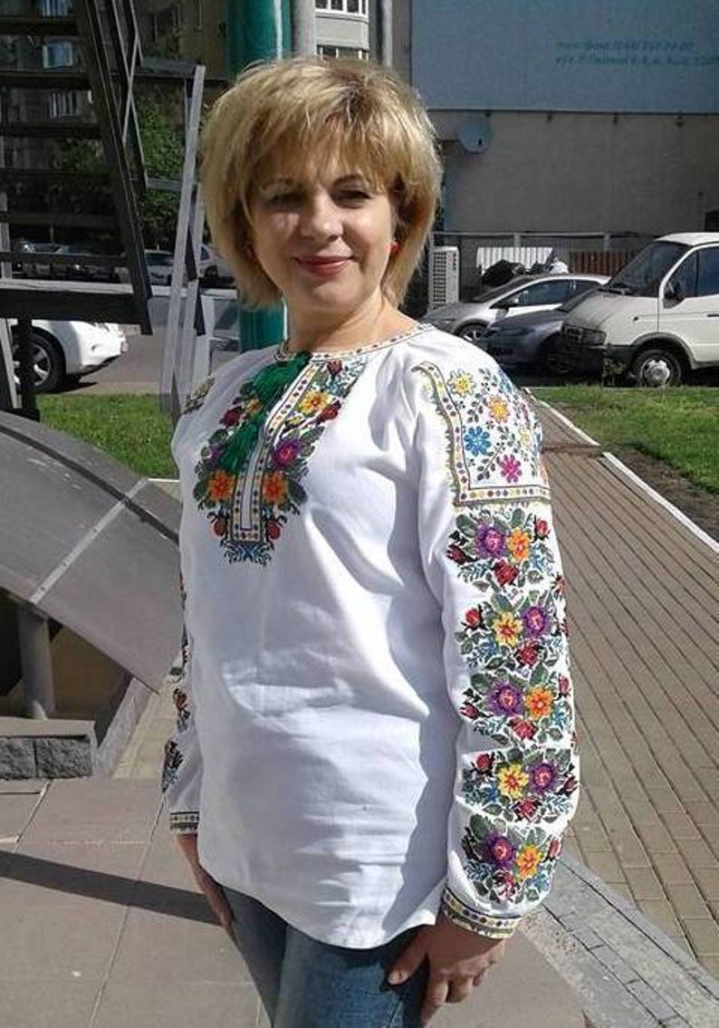 Ukrainian blouse vyshyvanka/ Ukrainian embroidery/ Peasant | Etsy