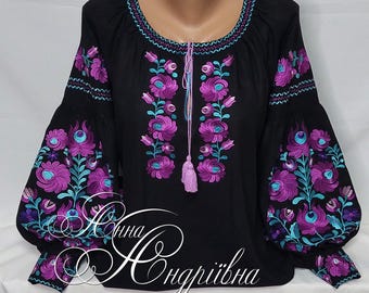 Blusa ucraniana vyshyvanka/Vyshyvanka/Blusa campesina/Estilo bohemio/Camisa bordada/Blusa/Ropa ucraniana/Ropa de mujer