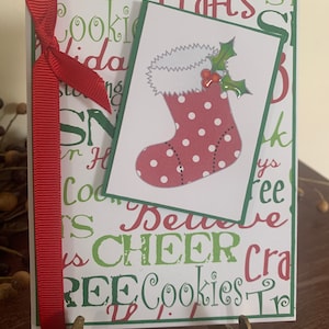 Christmas Stocking DIY card kit of 4