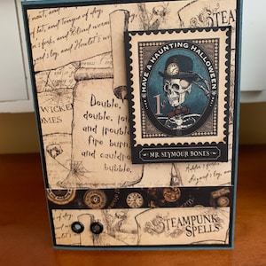 Steampunk Halloween Card