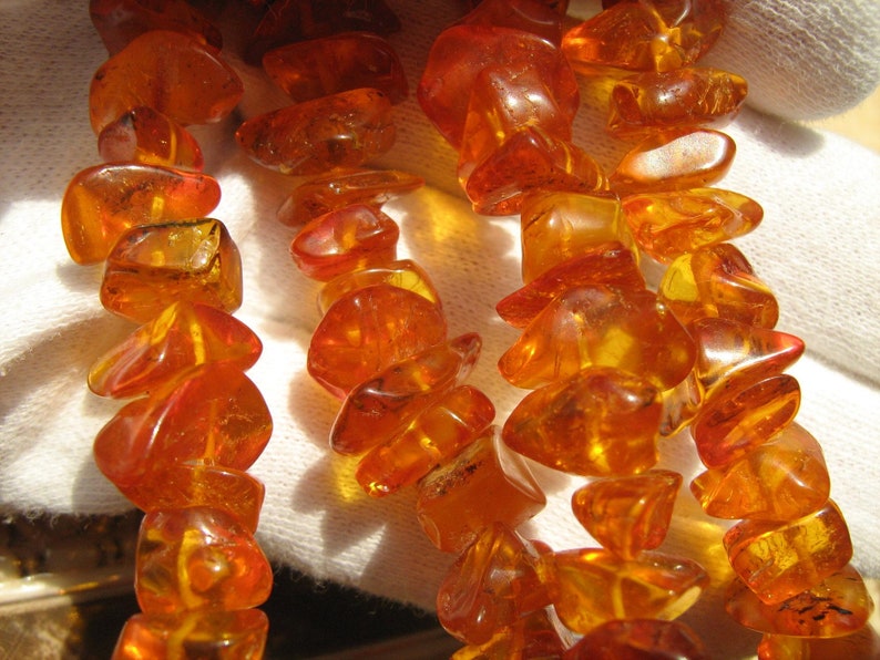 HEALING Old Vintage Russian USSR Natural Real Genuine Baltic Amber Necklace from Kaliningrad Long Dark Brown Tea Color 68 cm 26.77 inches