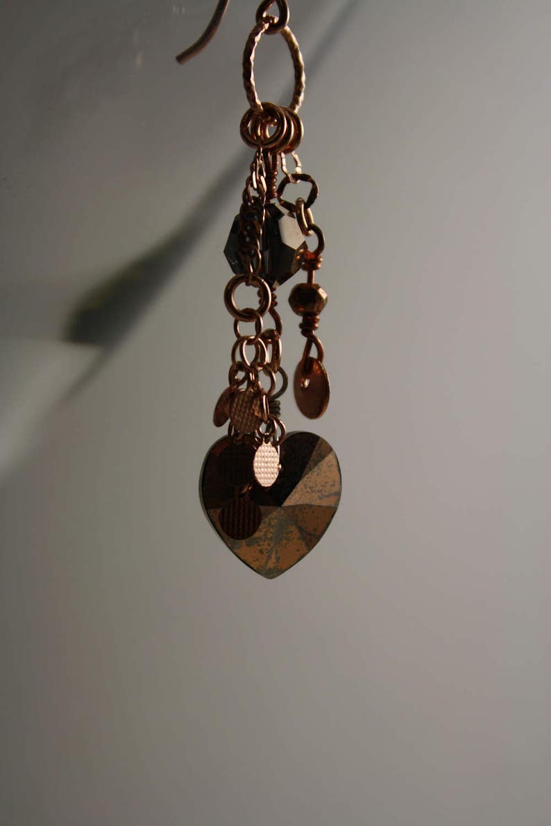 Rose gold cluster earrings