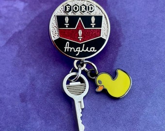 Flying Key (broken Wing) Enamel Pin - Etsy