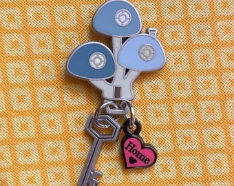 Home Sweet Mushroom Tiny Key Pin