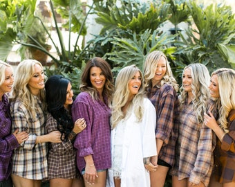 flannel shirts for bridal party