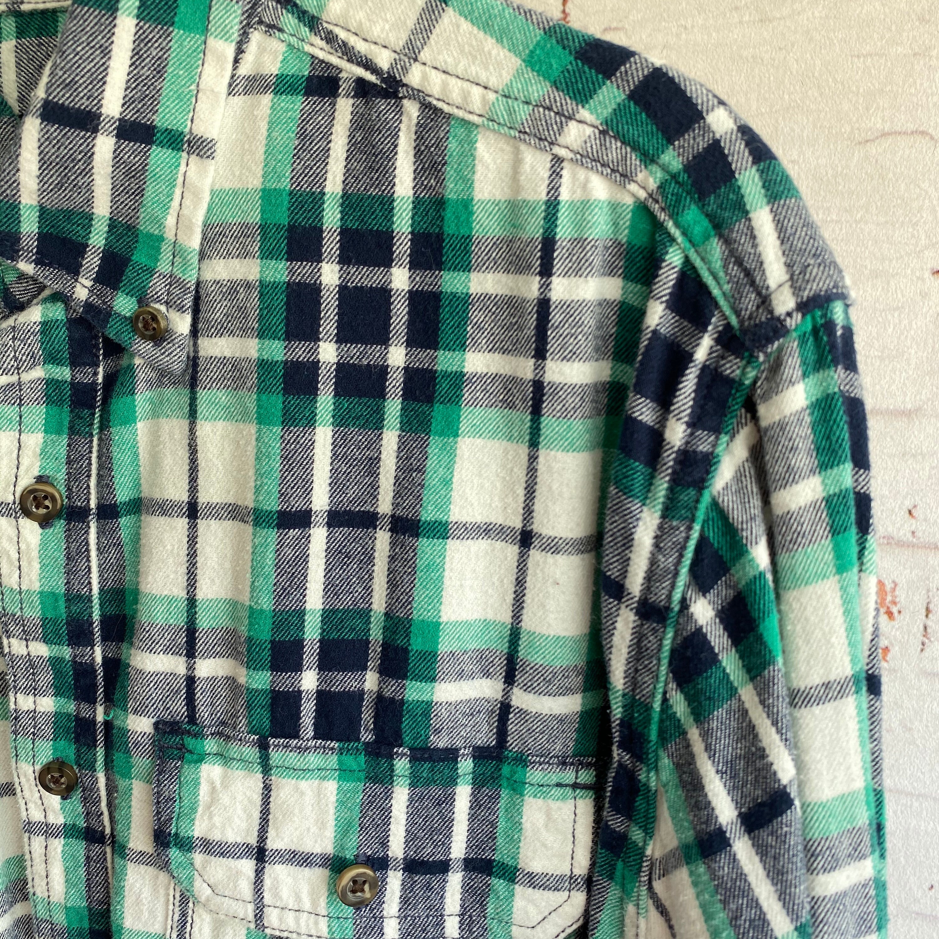 Medium vintage flannel shirt, white 