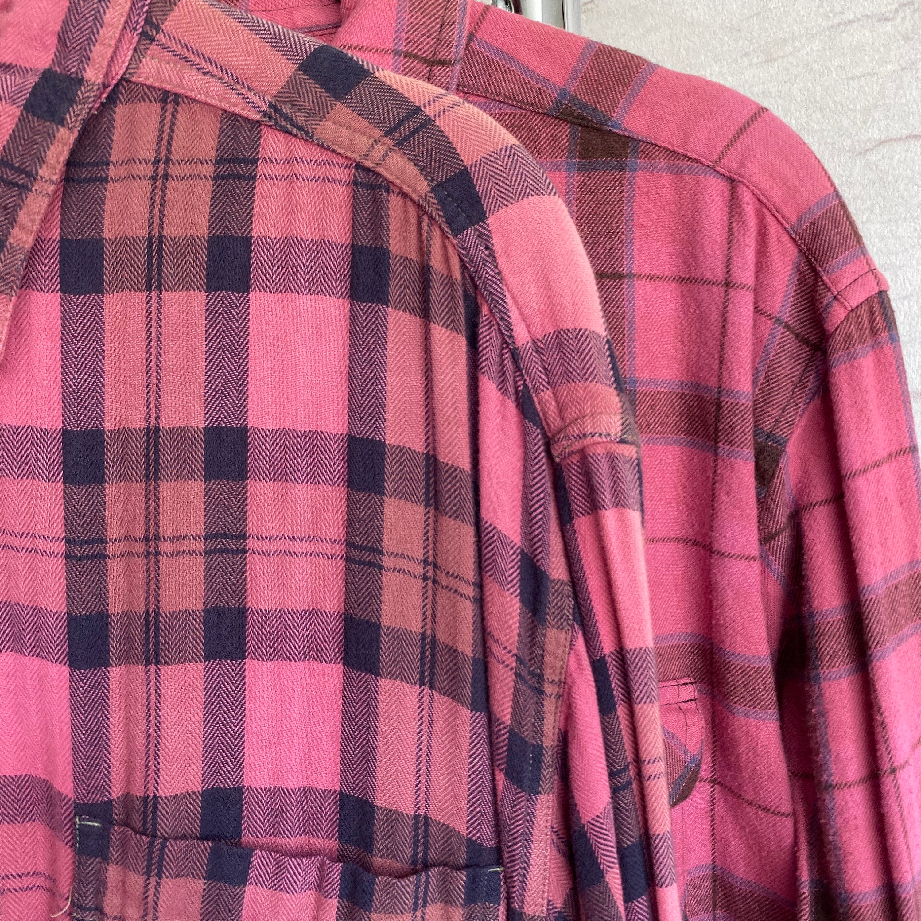 Large Vintage Flannel Shirts Set of 2 