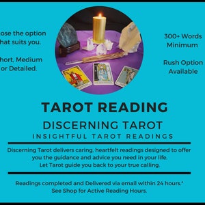 Tarotlezen, meerdere opties, bezorgd per e-mail.