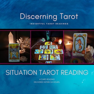 Tarotlegging, 4 kaarten, 24 uur retour per e-mail.