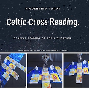 Tarotkaartlezing Keltisch kruis, algemene lezing of vraag, snel en nauwkeurig, per e-mail verzonden.