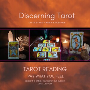 Tarotlezen, meerdere opties, bezorgd per e-mail, betalen wat je voelt, snel retourneren
