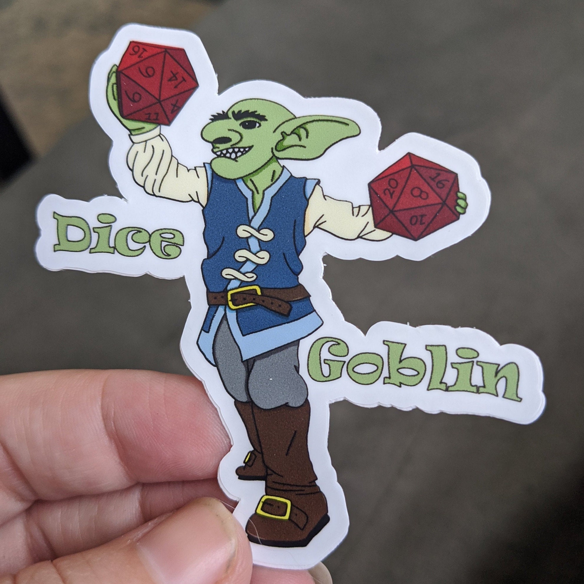 Dice Goblin DnD Stickers 2.84 x 3 Indoor/Outdoor Etsy