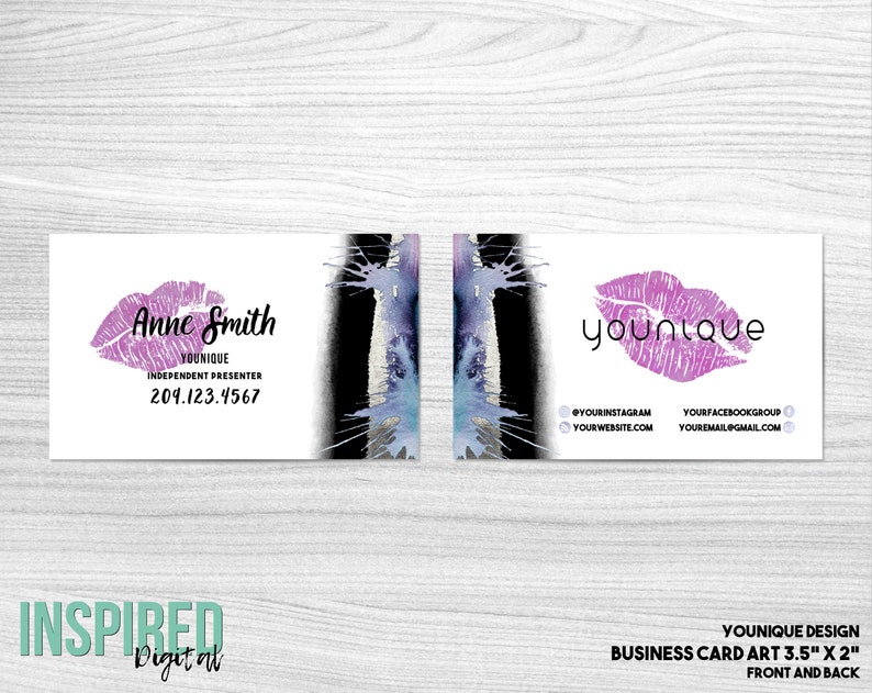 Makeup Business Card ABSTRACT LIPS Lip Gloss Beauty Etsy