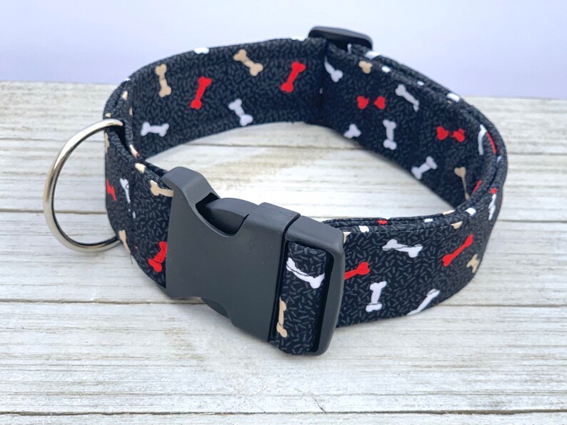 Dog collar bones dog collar adjustable dog collar wide dog Etsy