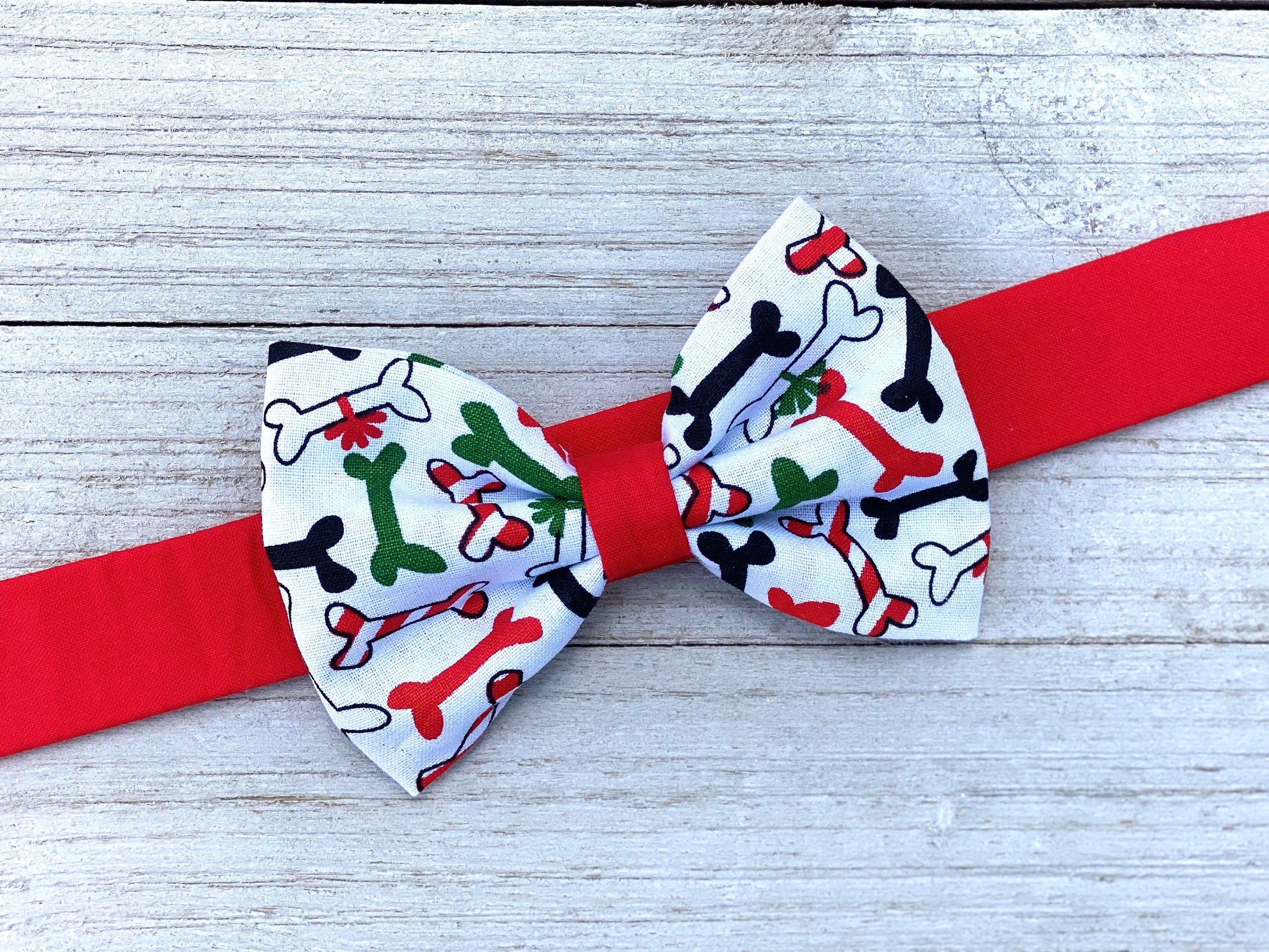 Dog Bow Tie Christmas Dog Bow Tie Cat Bow Tie Etsy UK