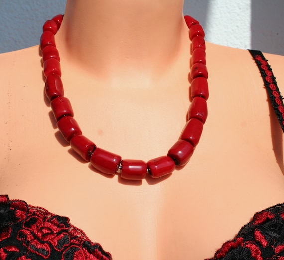 real coral necklace
