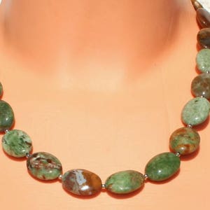 Collar de ópalo verde, ópalo raro de Madagascar, collares de piedras preciosas, collar de declaración, idea de regalos para mujeres imagen 2