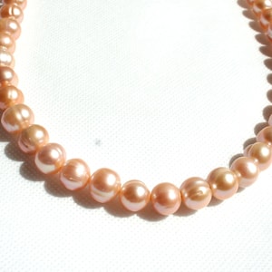 freshwater pearl necklace, pink pearl necklace, wedding necklace, bridal pearl necklace, gift for her
