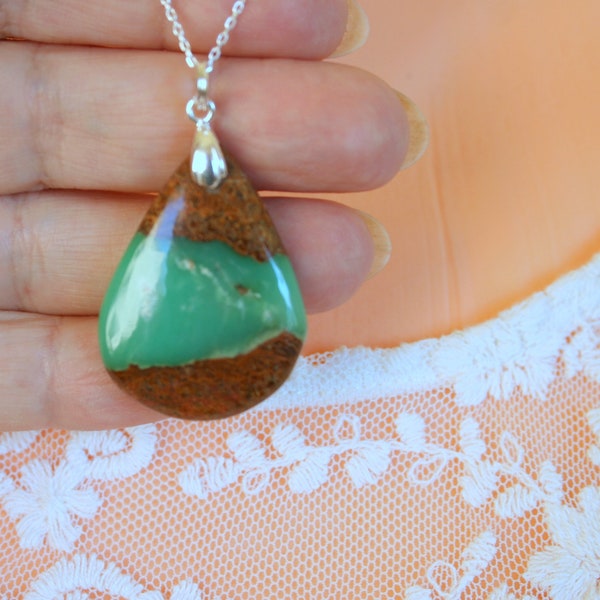 Chrysoprase Necklace - Etsy