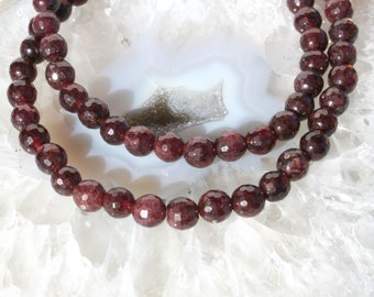 Garnet necklace, January birthstone necklace, real garnet necklace, crystal gemstone necklace, nice gift for women