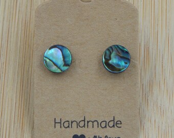 Paua shell studs dainty paua shell earrings abalone jewelry
