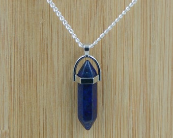 Nice Lapis Lazuli Pendant Necklace platinum plated cord 4 Other Energy Stones 