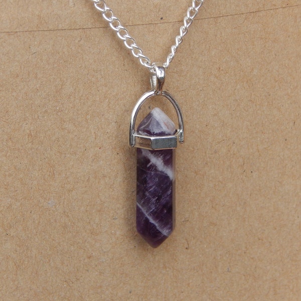 Amethyst Crystal Necklace, Amethyst Necklace, Healing Crystal Necklace, Amethyst Crystal Point Necklace, Crystal Necklace, Amethyst Pendant