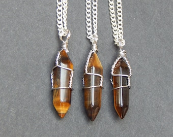 tiger eye Stone pendant Tiger Eye cabochon pendant, Tiger Eye gemstone Pendant P-127 solid sterling silver pendant Tiger Eye pendant