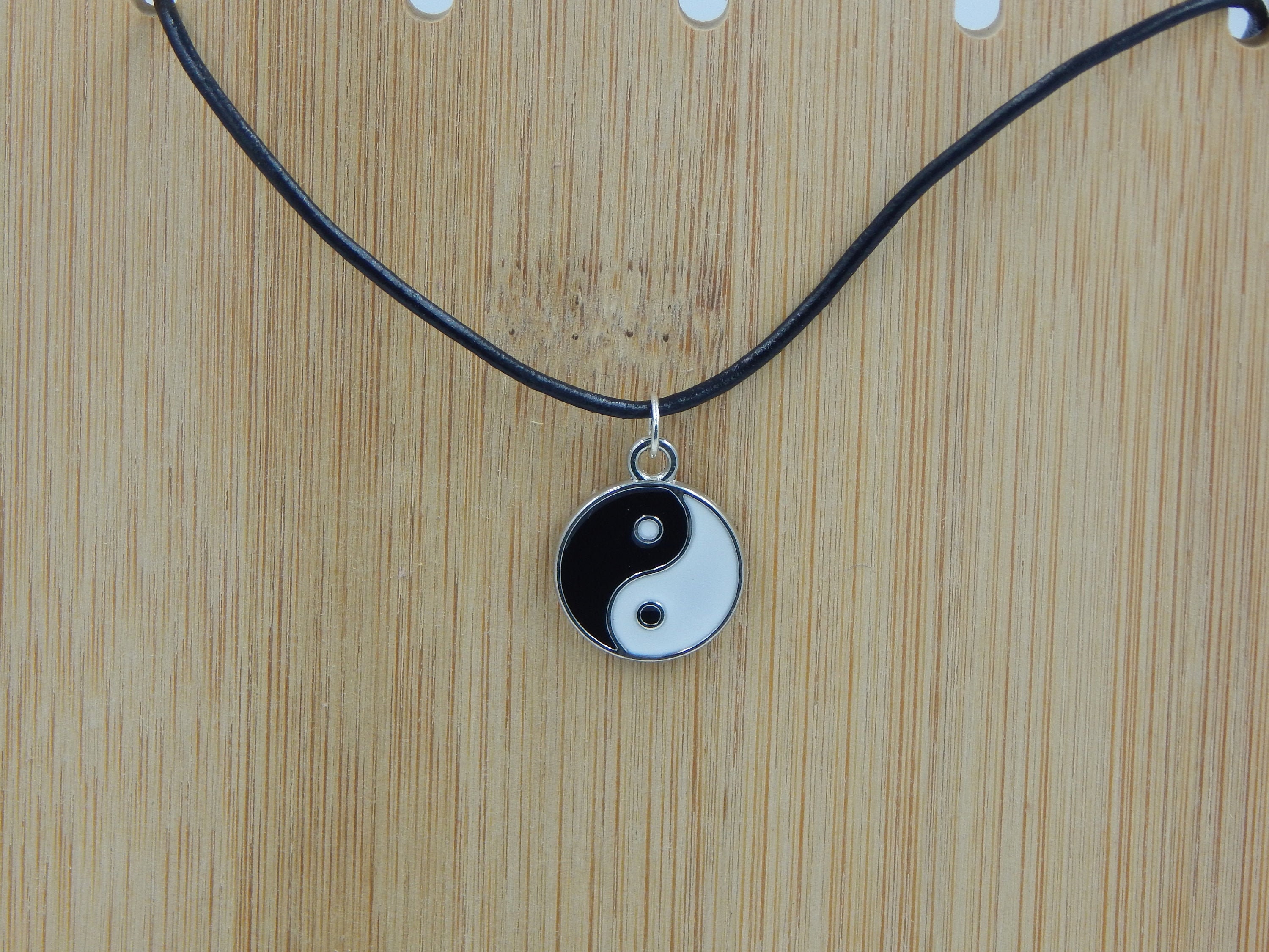 Yin Yang Necklace, Yin Yang Choker, Charm Choker, Charm Necklace, Yin…