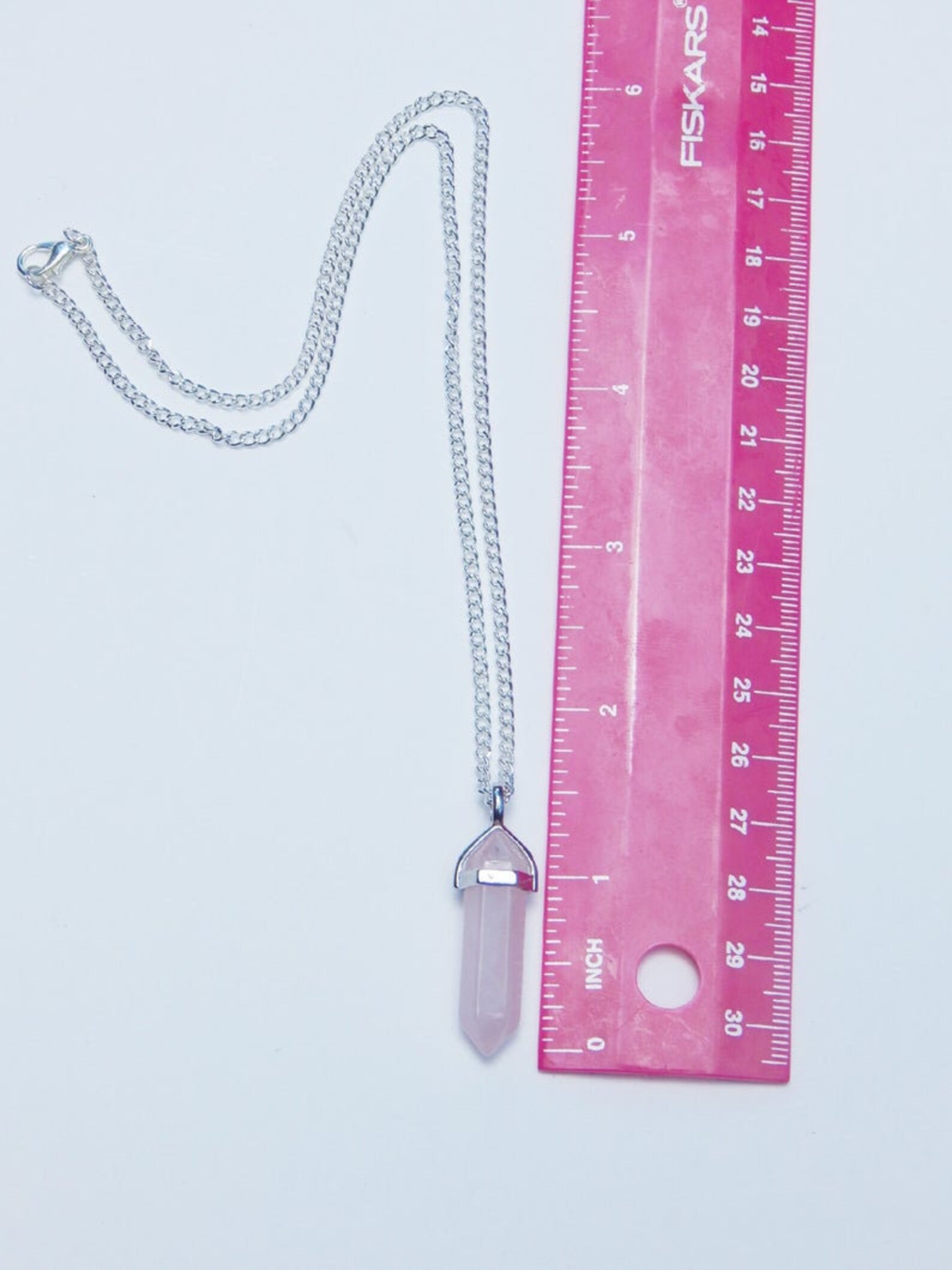 Rose Quartz Crystal Necklace Rose Quartz Necklace Rose Etsy